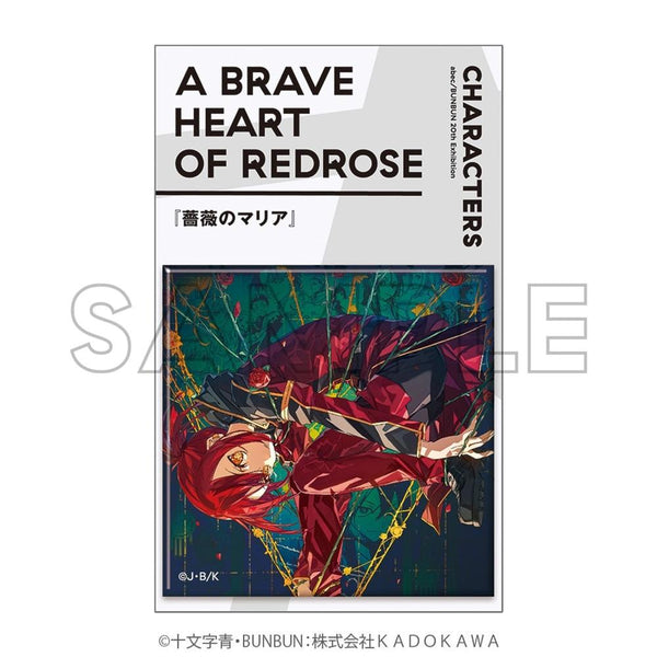 『abec/BUNBUN』20th Exhibition CHARACTERS メタリックスクエア缶バッジ『薔薇のマリア』