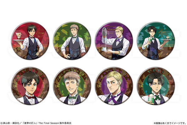 『進撃の巨人』トレーディングホログラム缶バッジ Ver.喫茶店【BOX】