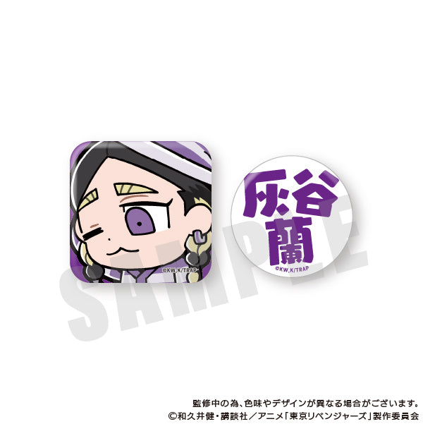 『東京リベンジャーズ』りべんじゃーず ぶくぶ しかくとまるの缶バッジ 灰谷蘭