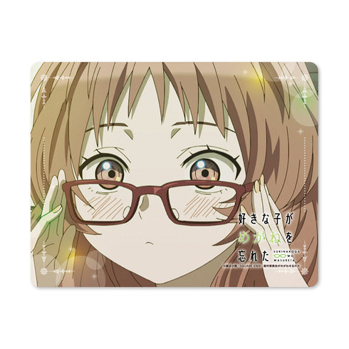 『好きな子がめがねを忘れた』裸眼の距離マウスパッド 眼鏡店