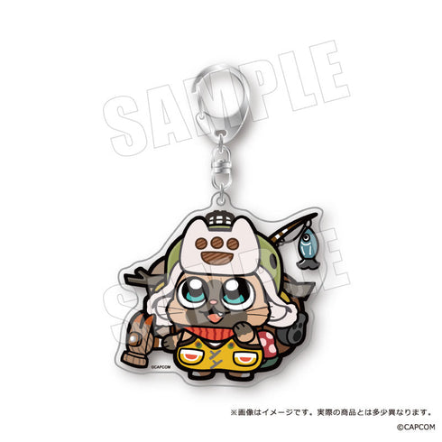 『モンスターハンターワイルズ×ぶくぶ』おおきめアクリルキーホルダー 02 オトモアイルー ホープ装備