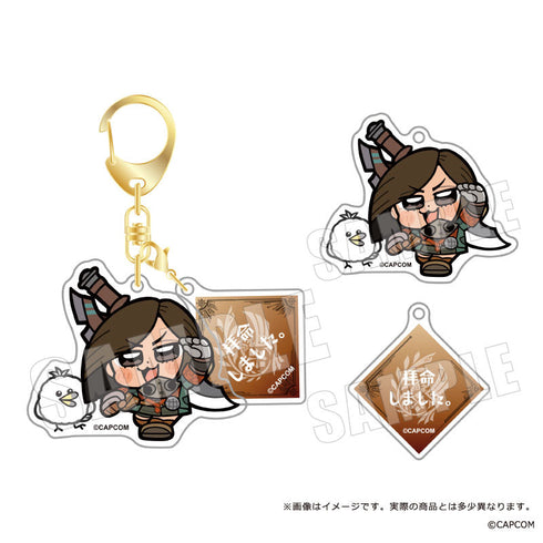 『モンスターハンターワイルズ×ぶくぶ』セリフアクリルキーホルダー 01 ハンター ホープ装備