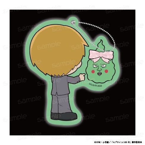 『モブサイコ100 III』蓄光アクリルキーホルダーwithエクボ【霊幻 新隆 リボン】【202602再販】