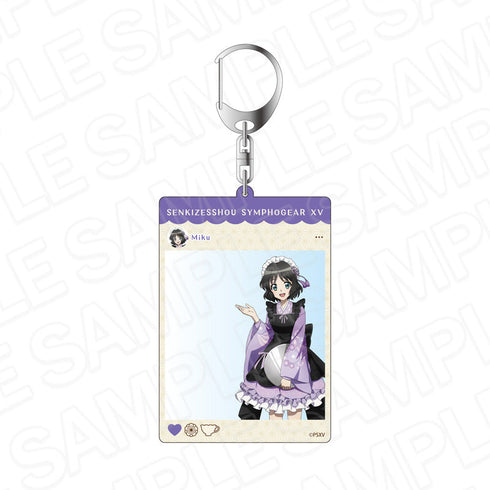 『戦姫絶唱シンフォギアXV』SNS風アクリルキーホルダー 小日向 未来 レトロカフェ ver.