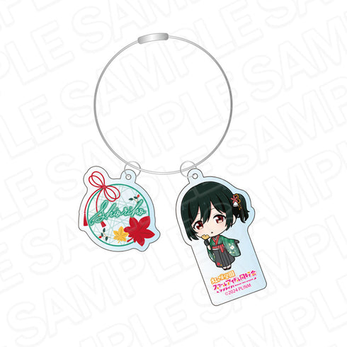 『LoveLive!虹咲學園校園偶像同好會』鋼絲鑰匙圈 三船栞子 秋袴 可愛版 ver.