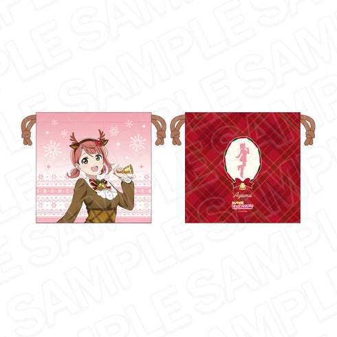 『ラブライブ!虹ヶ咲学園スクールアイドル同好会』サテン巾着 上原歩夢 トナカイ風衣装 ver.