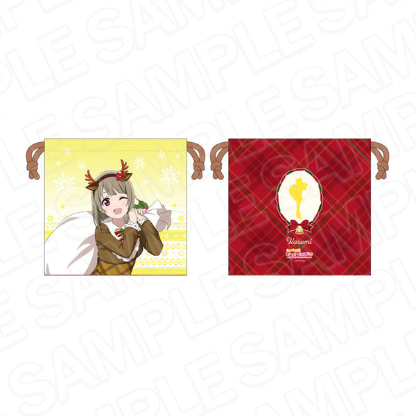 『ラブライブ!虹ヶ咲学園スクールアイドル同好会』サテン巾着 中須かすみ トナカイ風衣装 ver.