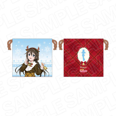 『ラブライブ!虹ヶ咲学園スクールアイドル同好会』サテン巾着 桜坂しずく トナカイ風衣装 ver.