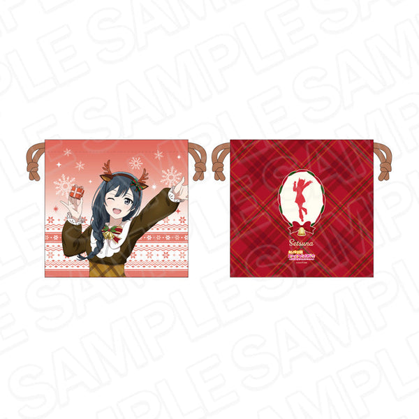 『ラブライブ!虹ヶ咲学園スクールアイドル同好会』サテン巾着 優木せつ菜 トナカイ風衣装 ver.