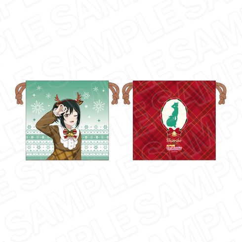 『ラブライブ!虹ヶ咲学園スクールアイドル同好会』サテン巾着 三船栞子 トナカイ風衣装 ver.