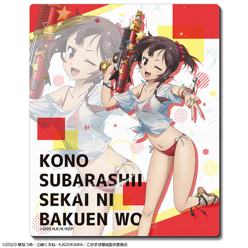 『為這個美好的世界燃起爆焰吧!』橡膠滑鼠墊 設計01(惠美/T恤泳裝版)【全新繪製】【202601再版】