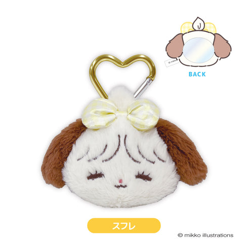 『mikko illustrations(ミッコ)』もふもふミラーマスコット スフレ【202506再販】