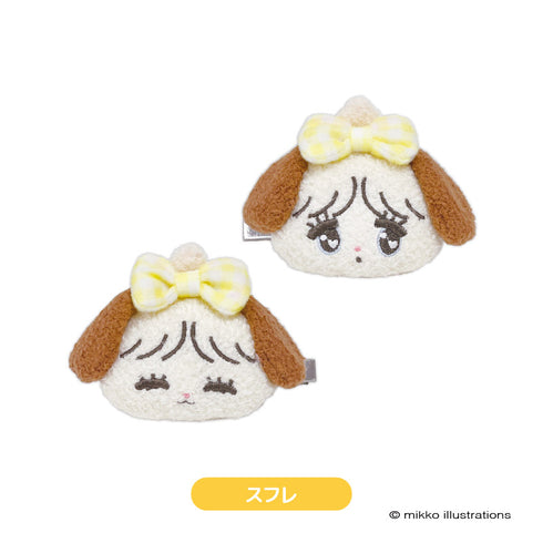 『mikko illustrations(ミッコ)』ぬいぐるみへアクリップ スフレ