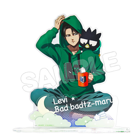 『進撃の巨人×サンリオキャラクターズ』4 ビッグアクリルスタンド リヴァイ×バッドばつ丸