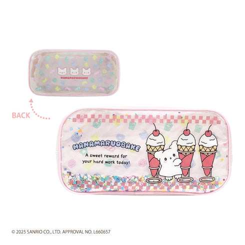 『はなまるおばけ』シャカシャカペンポーチ ピンク