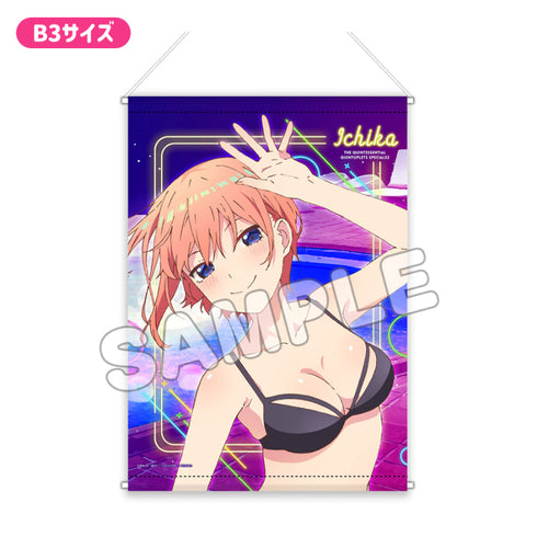 『五等分の花嫁*』プレミアムB3タペストリー 水着ナイトプール 一花