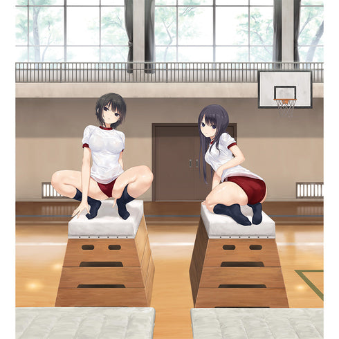 『珈琲貴族先生』描き下ろし複製原画 (青山澄香&白峰莉花/跳び箱)