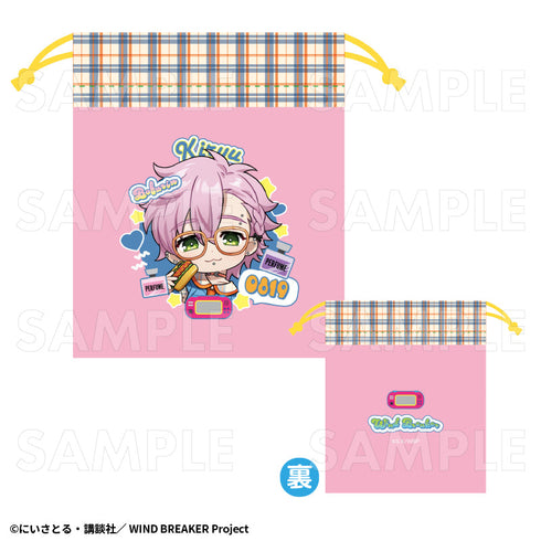 『WIND BREAKER』チェックセーラー 巾着ポーチ 桐生三輝
