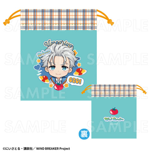 『WIND BREAKER』チェックセーラー 巾着ポーチ 梅宮一