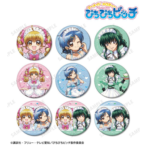 『ぴちぴちピッチ』描き下ろし メイドver. トレーディンググリッター缶バッジ(単位/BOX)