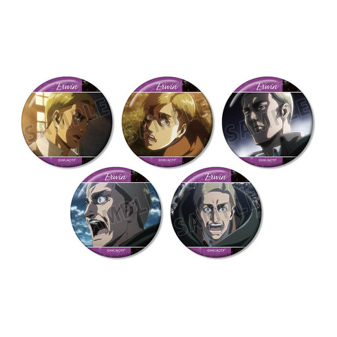 『進撃の巨人』エルヴィン 場面写缶バッジ5個セット【202601再販】