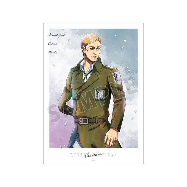 『進撃の巨人』描き下ろし エルヴィン 冬の歩みver. A3マット加工ポスター【202601再販】