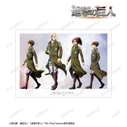 『進撃の巨人』描き下ろし 集合 冬の歩みver. A3マット加工ポスター【202601再販】
