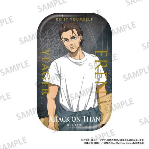 『進撃の巨人』長方形缶バッジ エレン・イェーガー(DIY)【202512再販】