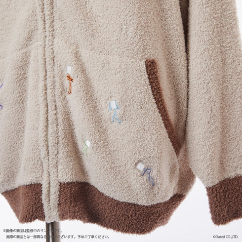 『カリスマ』ジップアップカーディガン (ユニセックス) BEG