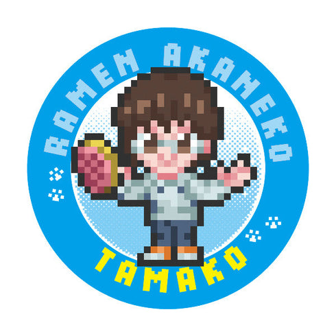 『ラーメン赤猫』ドット絵イラスト ランダム缶バッジ【BOX】