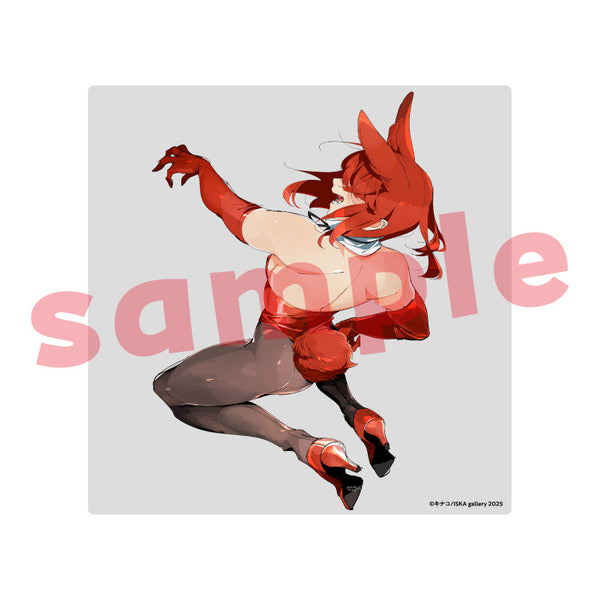 『キナコ個展』スクエアアクリルプレート マルボタン C