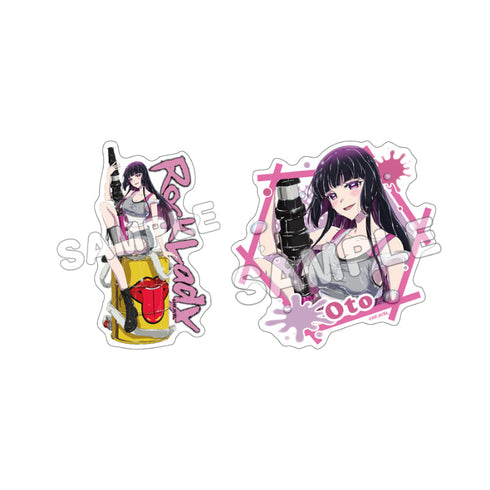 『ロックは淑女の嗜みでして』ホログラムダイカットステッカーセット 黒鉄音羽