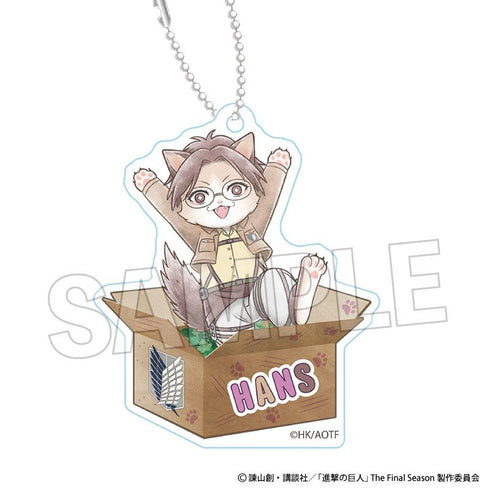 『進撃の巨人』調査兵にゃん おなまえキーホルダー ハンジ