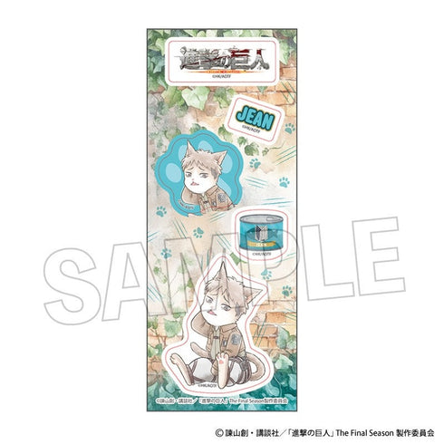 『進撃の巨人』調査兵にゃん ステッカー ジャン