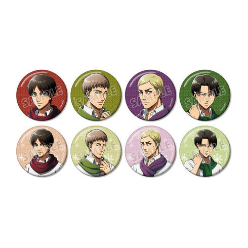 『進撃の巨人』描き下ろし マフラー着用ver. トレーディンググリッター缶バッジ(単位/BOX)