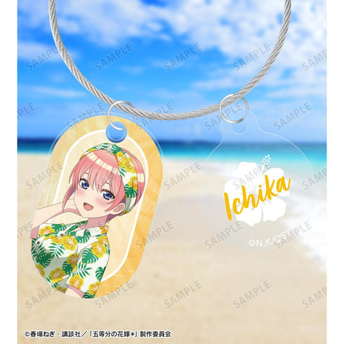 『五等分の花嫁*』描き下ろし 中野一花 アロハシャツver. 2連ワイヤーアクリルキーホルダー