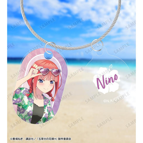 『五等分の花嫁*』描き下ろし 中野二乃 アロハシャツver. 2連ワイヤーアクリルキーホルダー