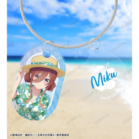 『五等分の花嫁*』描き下ろし 中野三玖 アロハシャツver. 2連ワイヤーアクリルキーホルダー