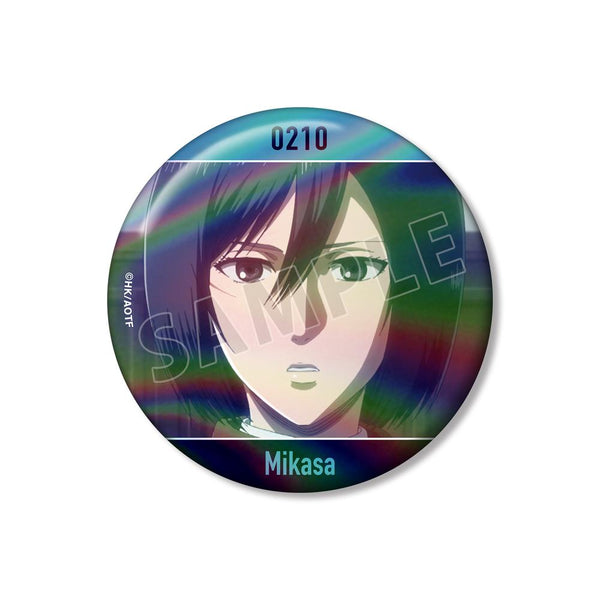 『進撃の巨人』ミカサ 75mm場面写オーロラ缶バッジ【202601再販】