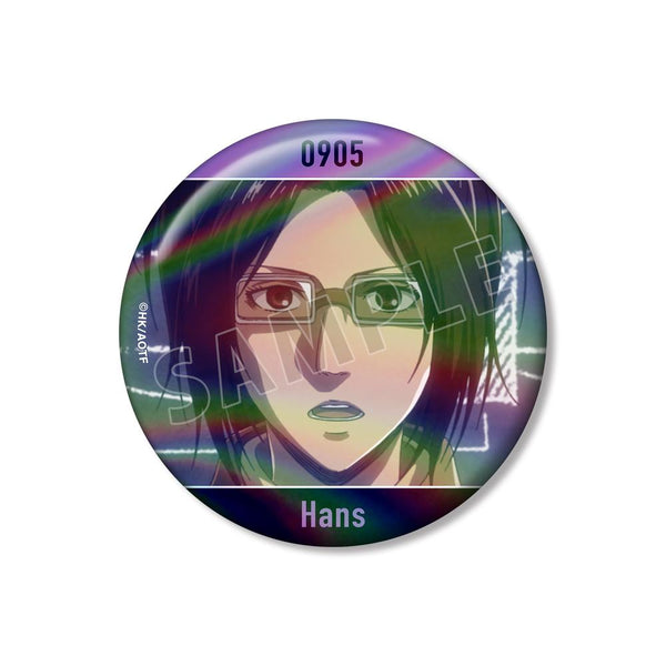 『進撃の巨人』ハンジ 75mm場面写オーロラ缶バッジ【202601再販】