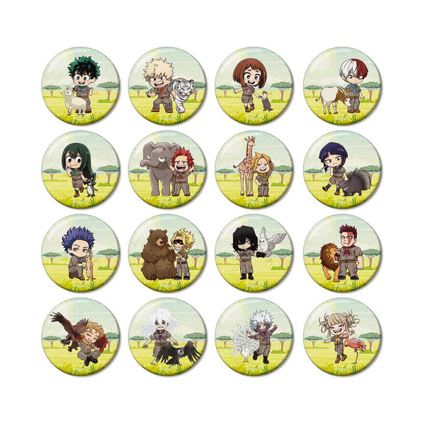 『僕のヒーローアカデミア』トレーディング ちびキャラ 動物とのふれあいver. グリッター缶バッジ(単位/BOX)