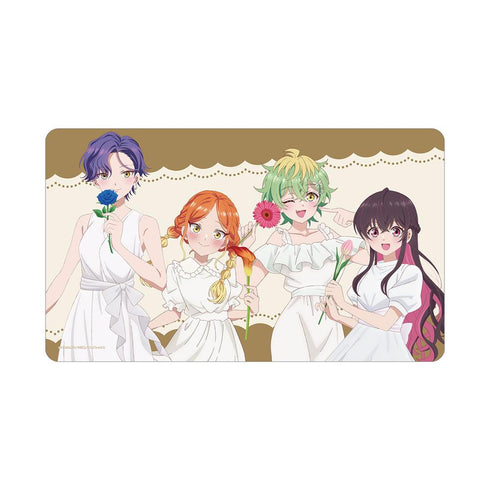 『帝乃三姉妹は案外、チョロい。』描き下ろし 集合 白いワンピースと花ver. マルチデスクマット