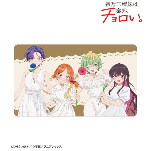 『帝乃三姉妹は案外、チョロい。』描き下ろし 集合 白いワンピースと花ver. マルチデスクマット