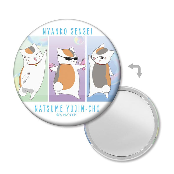 『夏目友人帳』描き下ろしイラスト ニャンコ先生 集合 シャボン玉ver. 缶ミラー