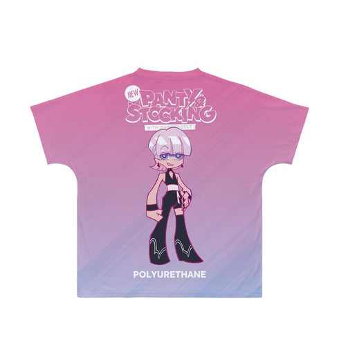 『New PANTY & STOCKING with GARTERBELT』ポリウレタン Ani-Art clear label フルグラフィックTシャツユニセックス