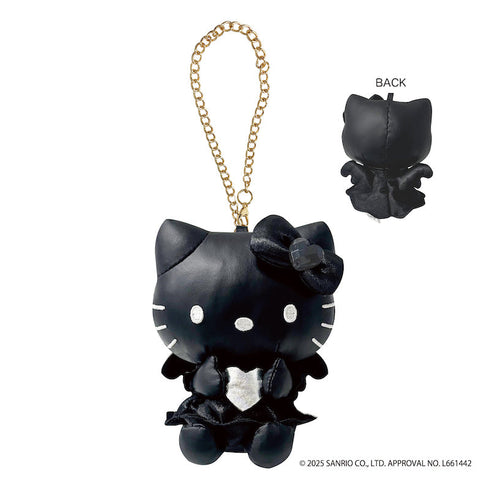 『HELLO KITTY BLACK ANGEL』ハローキティ 合皮マスコットチャーム ブラック【202510再販】