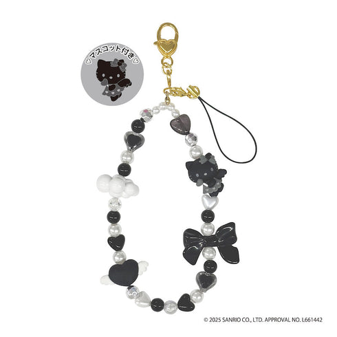 『HELLO KITTY BLACK ANGEL』ハローキティ フォンストラップ ブラック【202510再販】