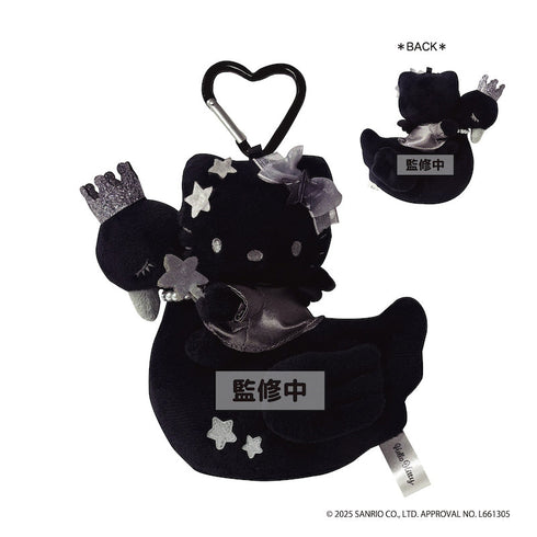 『HELLO KITTY BLACK ANGEL』ハローキティ プレミアムマスコットキーホルダー スワン(ブラック)