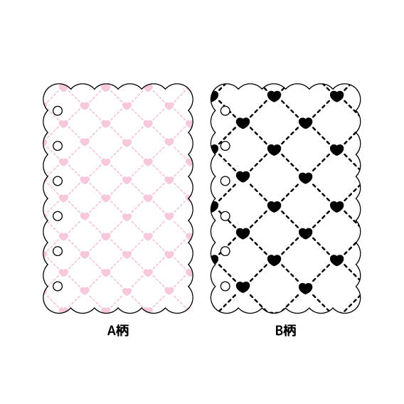 『推し活グッズ』シール台紙(リフィル) ハートキルティング