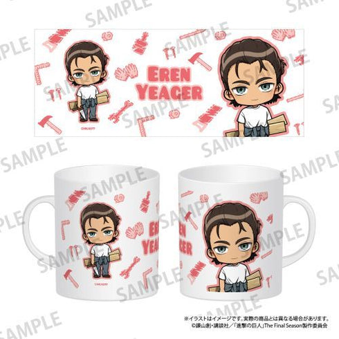 『進撃の巨人』フルカラーマグカップ エレン・イェーガー(ミニキャラ)(DIY)